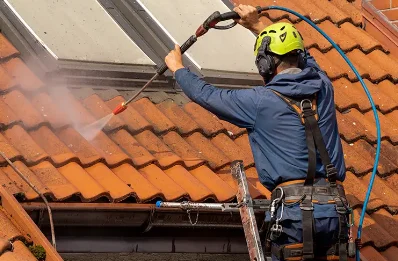 Démoussage et hydrofuge de toiture à Bourdeilles